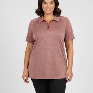 😍SHOW SPECIAL - Dark Peach Short Sleeve Golf Shirt 2X